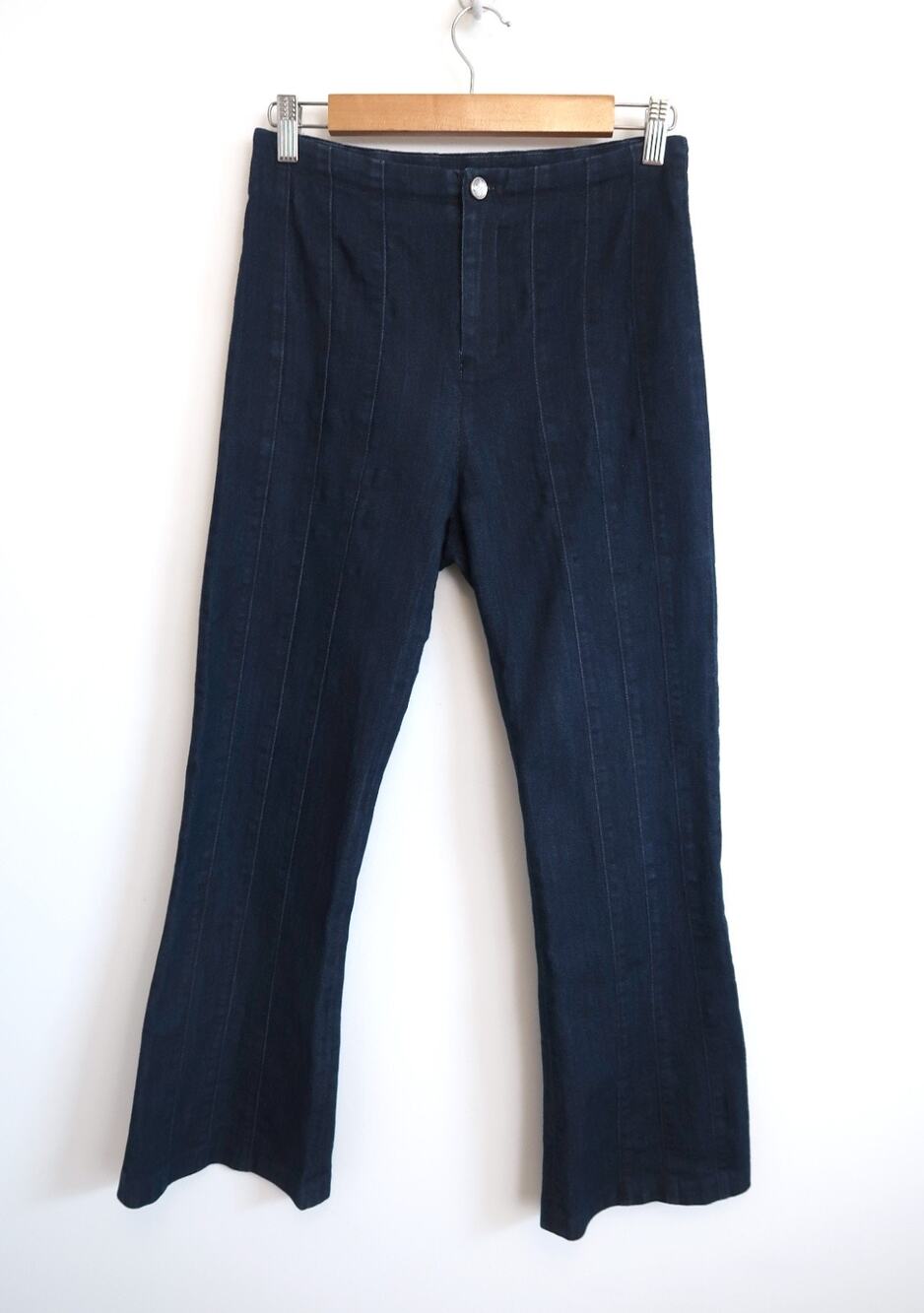 CINQ A SEPT High Rise Kick Flare Stretch Denim Ankle Jeans Pant Farfetch 4 $495